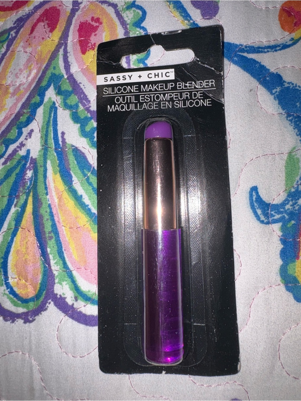 wet n wild Purple Silicone Makeup Blender with Rose Gold Accent